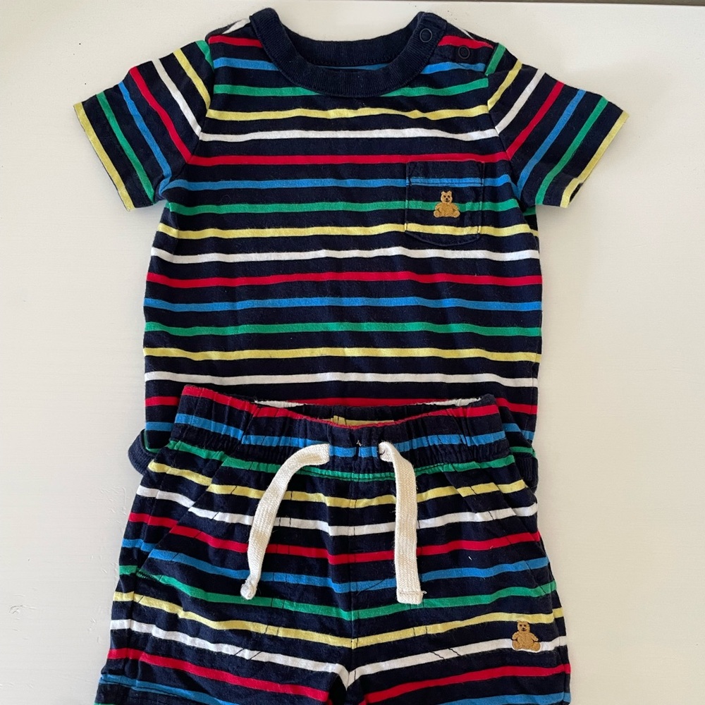 Two pieces baby boy onesie and short
